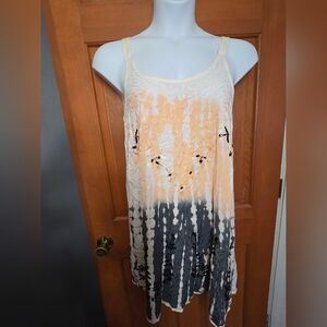 Daisy Island Womens Sleeveless Dress Tye Dye Floral Sz S Nwt